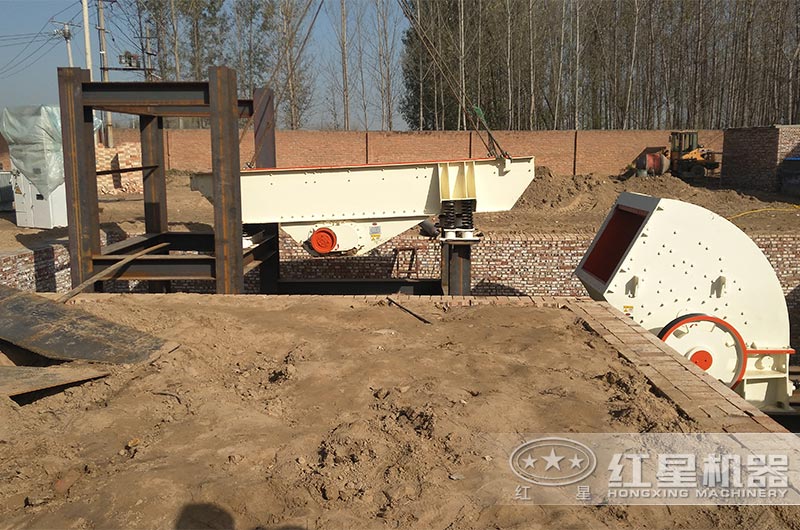 一臺錘破制砂機現場實拍 一臺錘破制砂機現場實拍