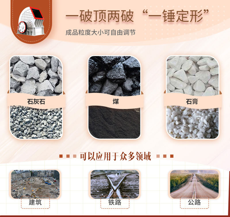 錘破一機兩用，可自成一條生產線